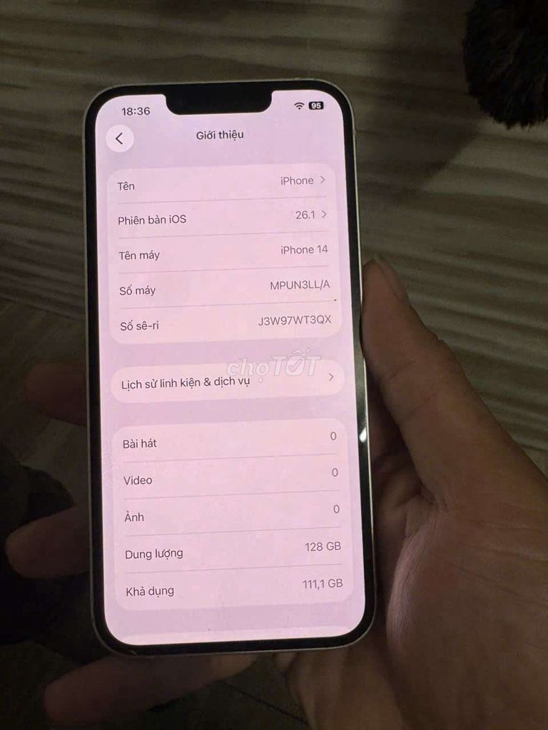 Apple iPhone 14 128GB Trắng Đã sử dụng. Mua bán Điện thoại tại Thành phố Biên Hòa Đồng Nai được đăng bởi long hình 1