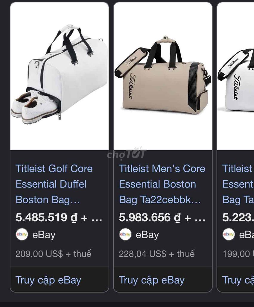 Túi golf Titleist Da Xám Unisex. Mua bán Túi xách tại Huyện Nhà Bè Tp Hồ Chí Minh được đăng bởi Tạp Hoá Nhà Giang hình 1