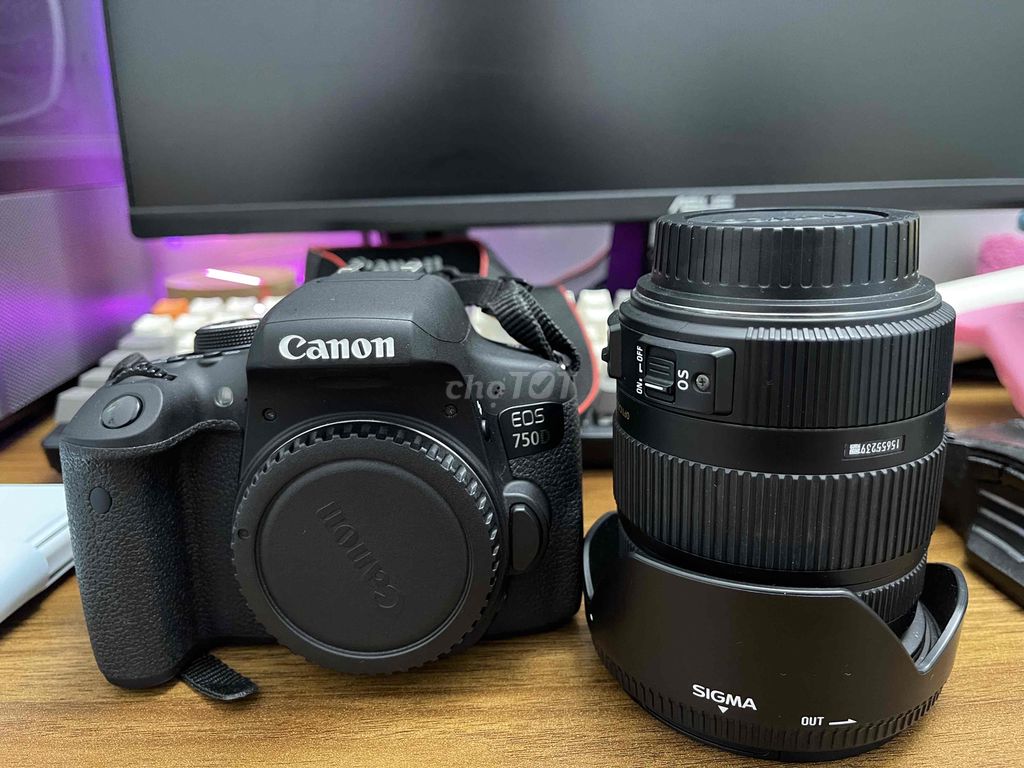 Canon ÉO 750D kèm Lens Sigma 18-55