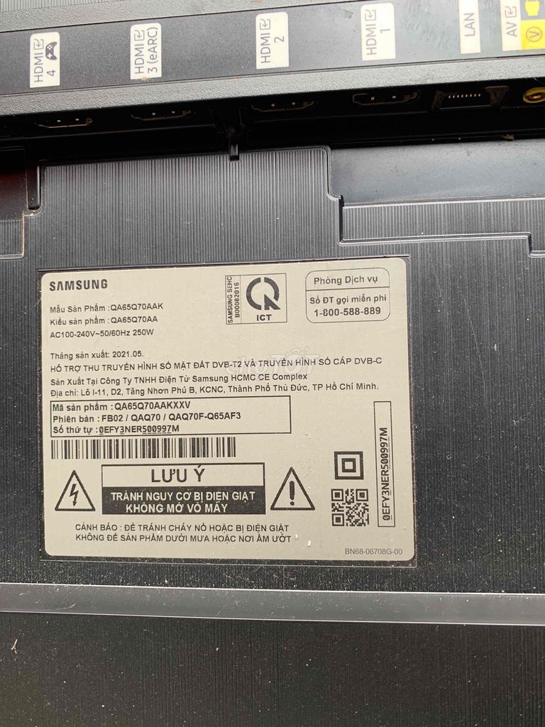 Bo mạch TV Samsung QA65Q70AAK. Mua bán Linh kiện (RAM, Card...) tại Thành phố Đông Hà Quảng Trị được đăng bởi Quý Nguyễn hình 1