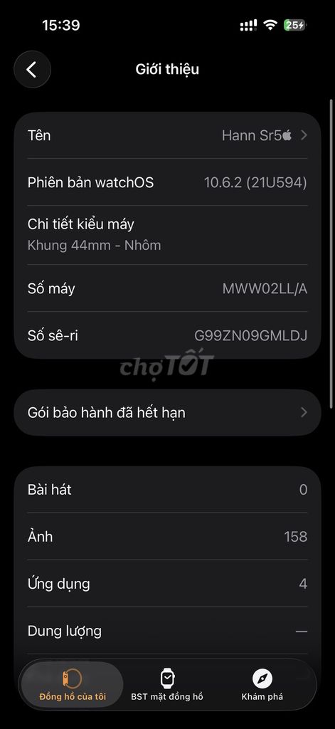 Apple Watch Series 5 44mm Đen LTE. Mua bán Thiết bị đeo thông minh tại Huyện Mộ Đức Quảng Ngãi được đăng bởi Trần Hồng An hình 1