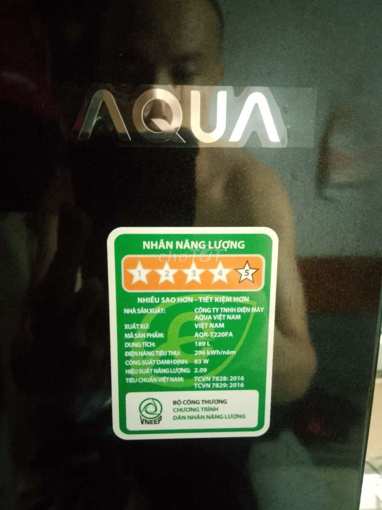 Tủ lạnh Aqua 5* tiết kiệm điện, 189L, còn bh 20th