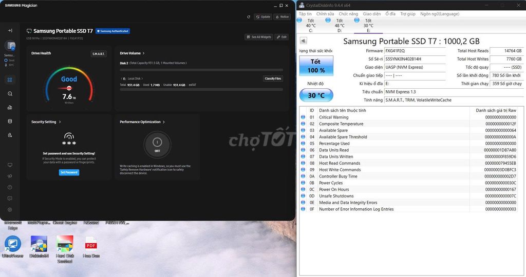 Samsung T7 1TB Đã sử dụng. Mua bán Linh kiện (RAM, Card...) tại Quận Cầu Giấy Hà Nội được đăng bởi N Hữu hình 1