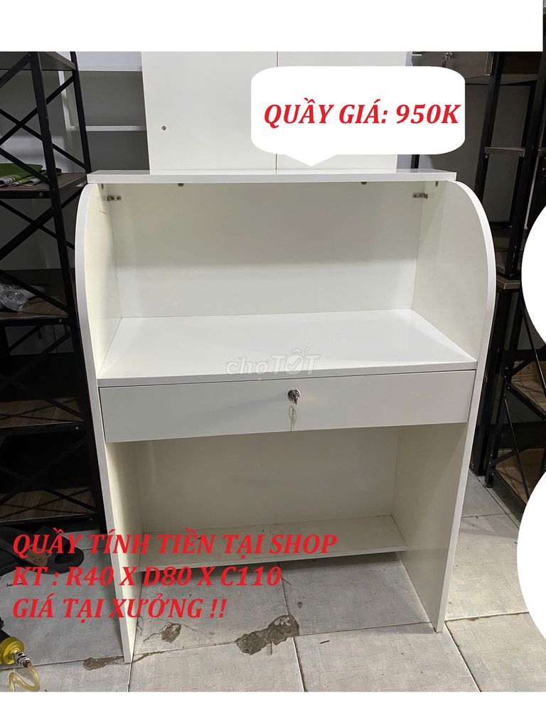 QUẦY TÍNH TIỀN SHOP & QUẦY THU NGÂN 40X80X110