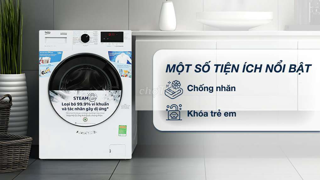 Máy giặt cửa ngang Beko WCV8614XB0STW