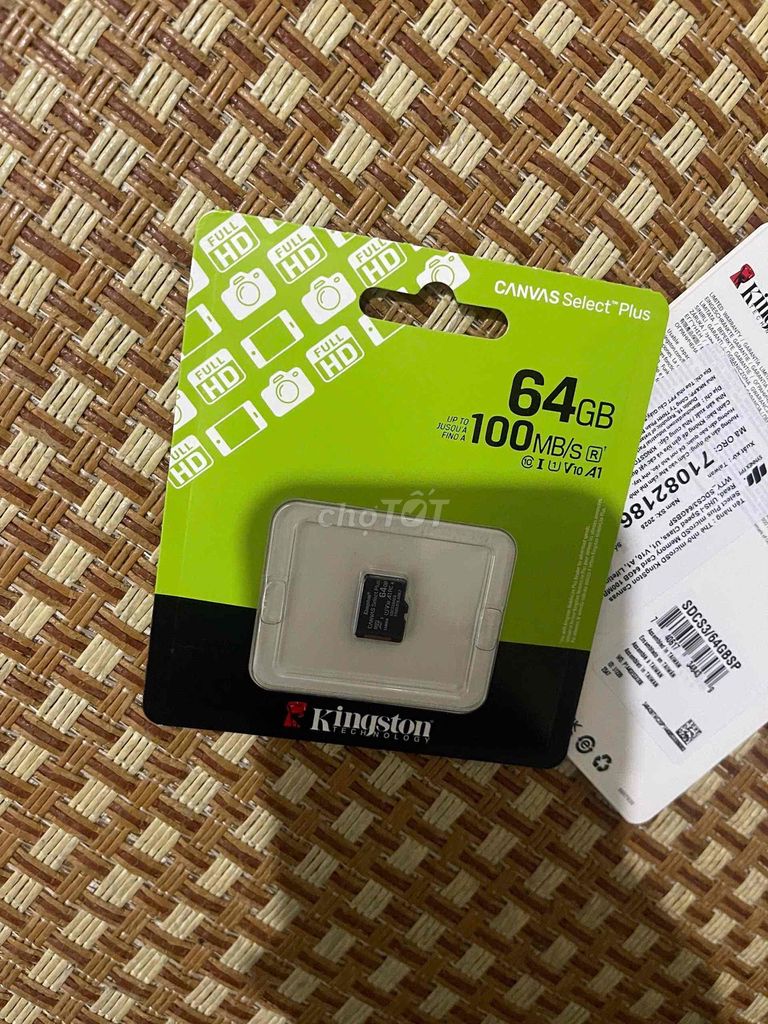 Thẻ nhớ Kingston 64G lắp camera và điện thoại. Mua bán Phụ kiện (Màn hình, Chuột...) tại Quận Cầu Giấy Hà Nội được đăng bởi HẢI ANH hình 1