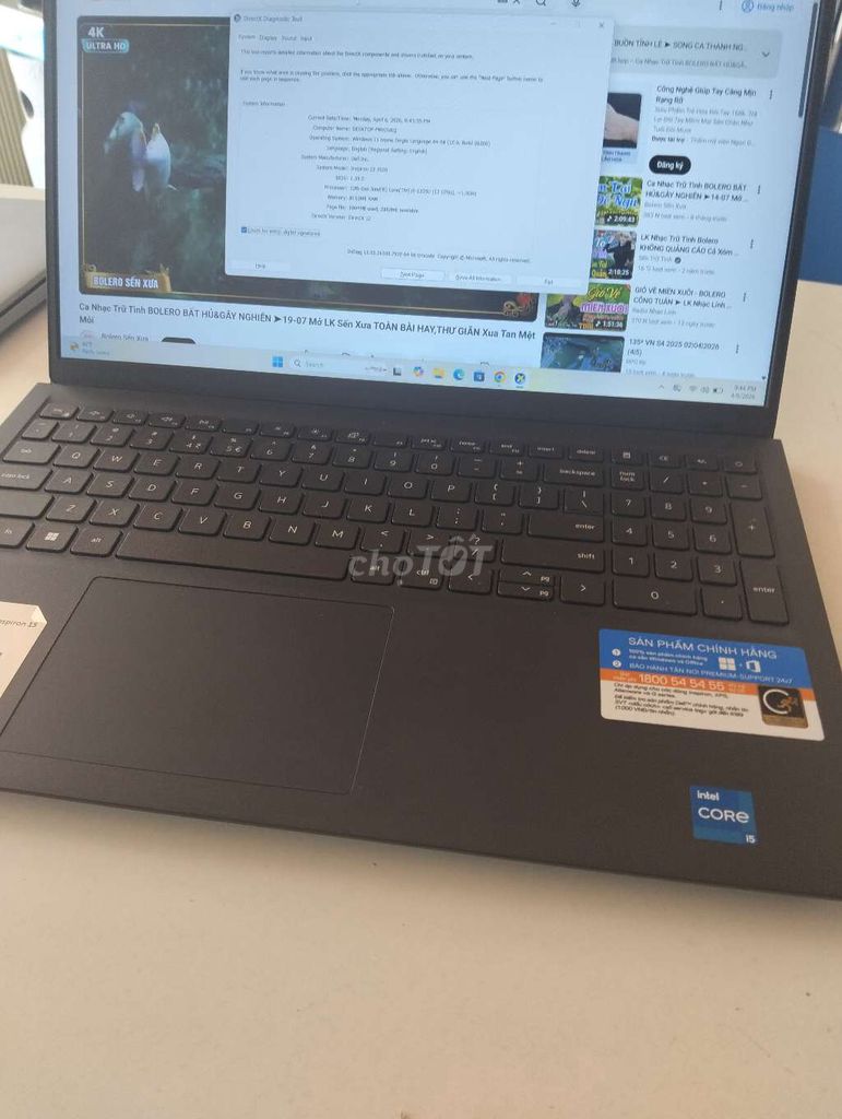 Dell Inspiron 3520 i5 1235u 15 inch 8GB/512GB. Mua bán Laptop tại Thành phố Nha Trang Khánh Hòa được đăng bởi le cuong  hình 1