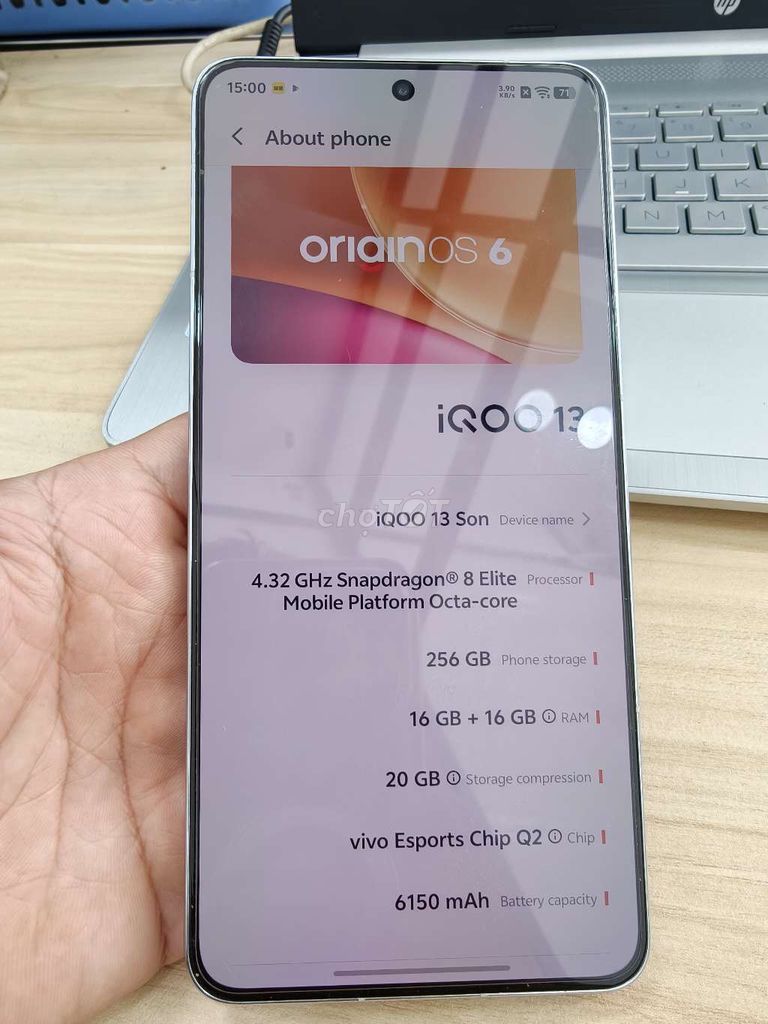 Vivo IQoo 13 16/256GB Trắng. Mua bán Điện thoại tại Huyện Bình Chánh Tp Hồ Chí Minh được đăng bởi Wu Shan hình 1