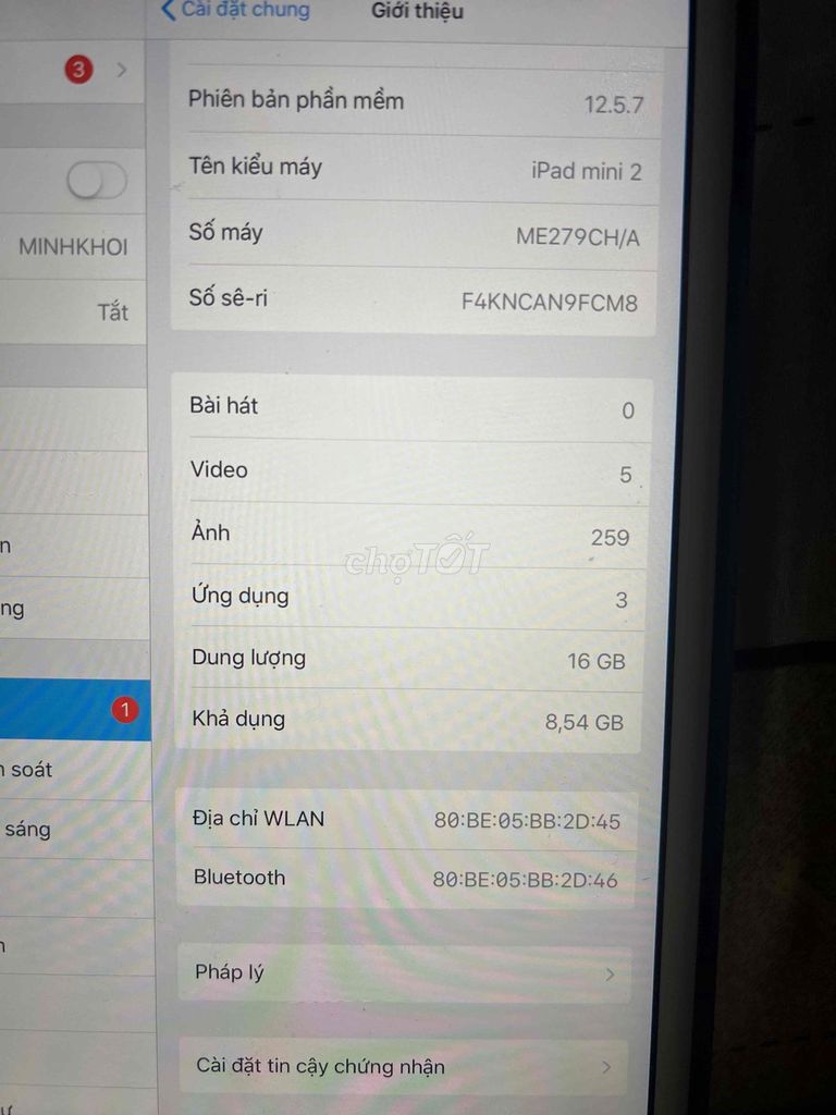 Apple iPad mini 2 16GB Bạc. Mua bán Máy tính bảng tại Quận Đống Đa Hà Nội được đăng bởi Hồng Thái hình 1