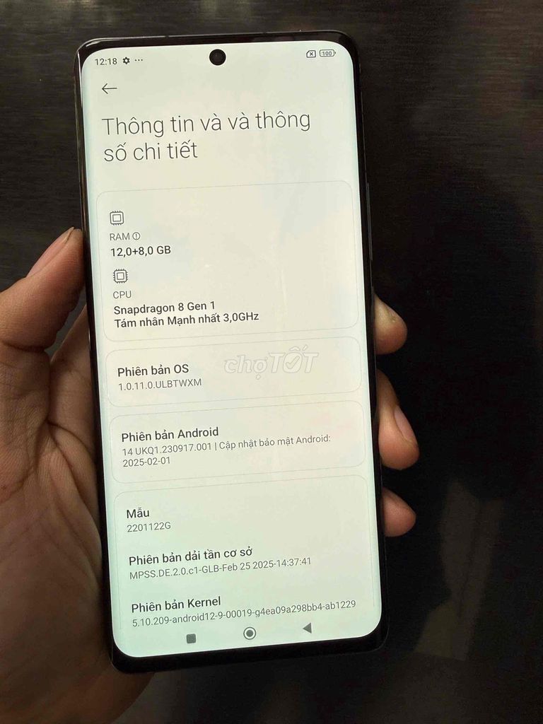 Xiaomi 12 Pro Ram 12/256GB. Mua bán Điện thoại tại Thành phố Phan Thiết Bình Thuận được đăng bởi Minh Thư hình 1