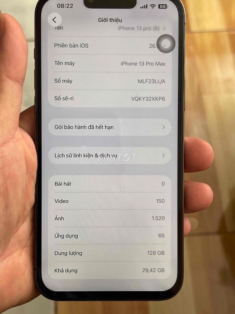 Apple iPhone 13 Pro Max 128GB Xám Đã thay màn hình. Mua bán Điện thoại tại Thị xã Tân Uyên Bình Dương được đăng bởi tran tam hình 1