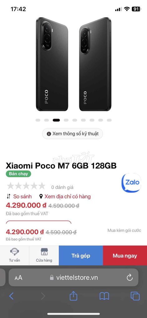 Xiaomi Poco M7 6GB/128GB Đen. Mua bán Điện thoại tại Quận Gò Vấp Tp Hồ Chí Minh được đăng bởi Đức hình 1
