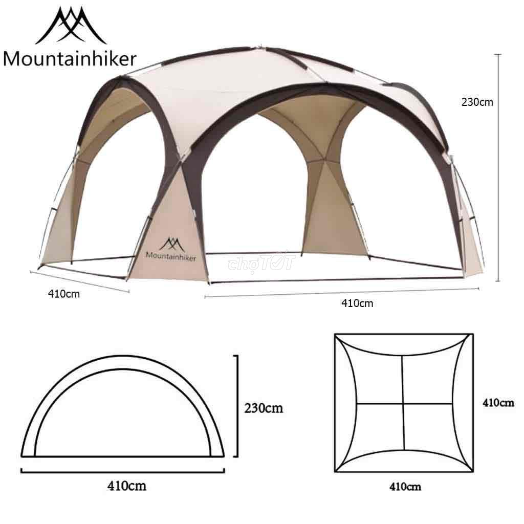 Lều dã ngoại Mountainhiker Khaki 8-10 người