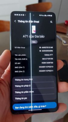 Thanh lý cây Samsung a71 cho ae nào chạy taxi grap