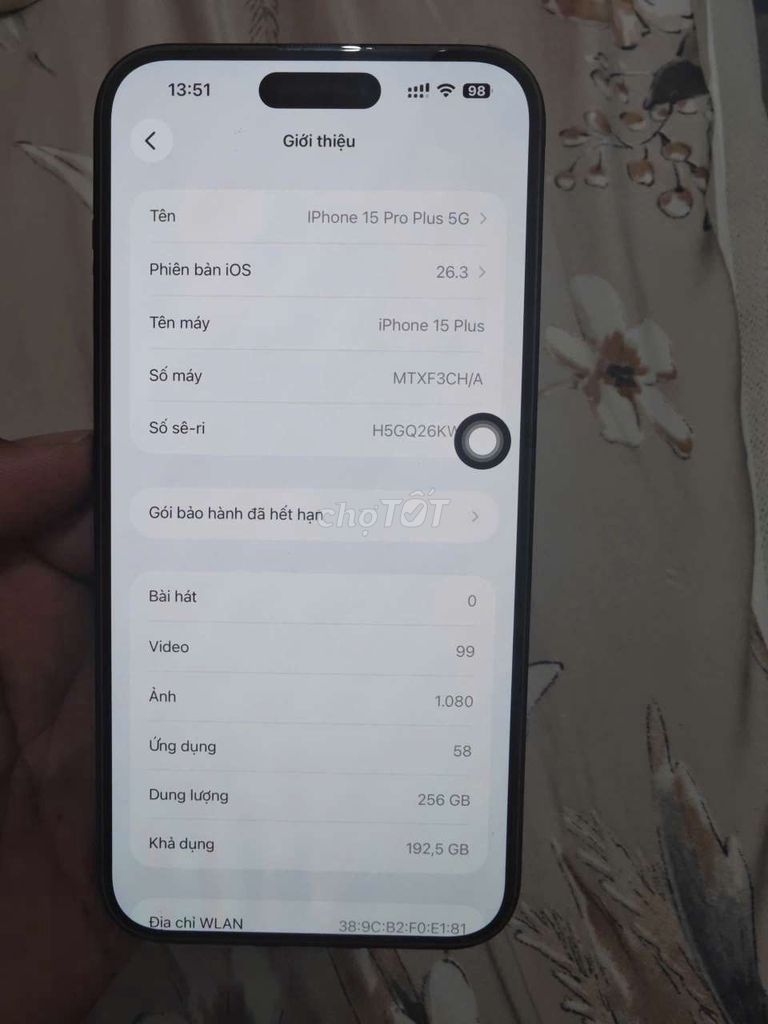 bán nhanh IiPhone 15 Plus 256GB Đen. Mua bán Điện thoại tại Thành phố Nha Trang Khánh Hòa được đăng bởi Tư Chè hình 1