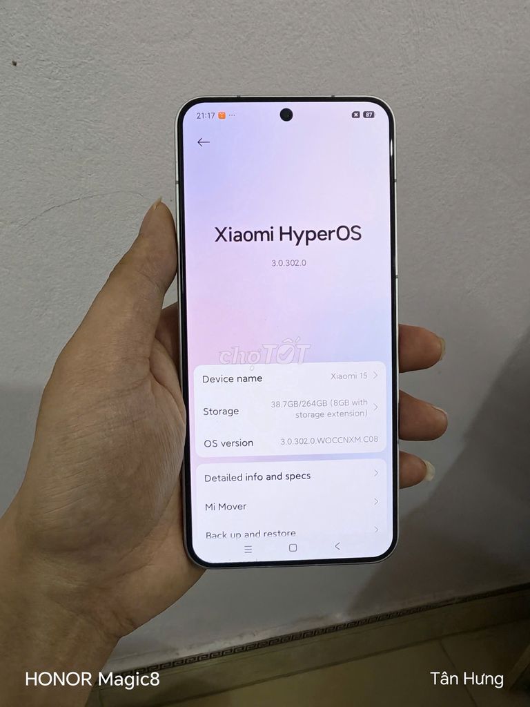 Xiaomi 15 12+256Gb pin 96%. Mua bán Điện thoại tại Huyện Sóc Sơn Hà Nội được đăng bởi Vuong Xuan Hung hình 1