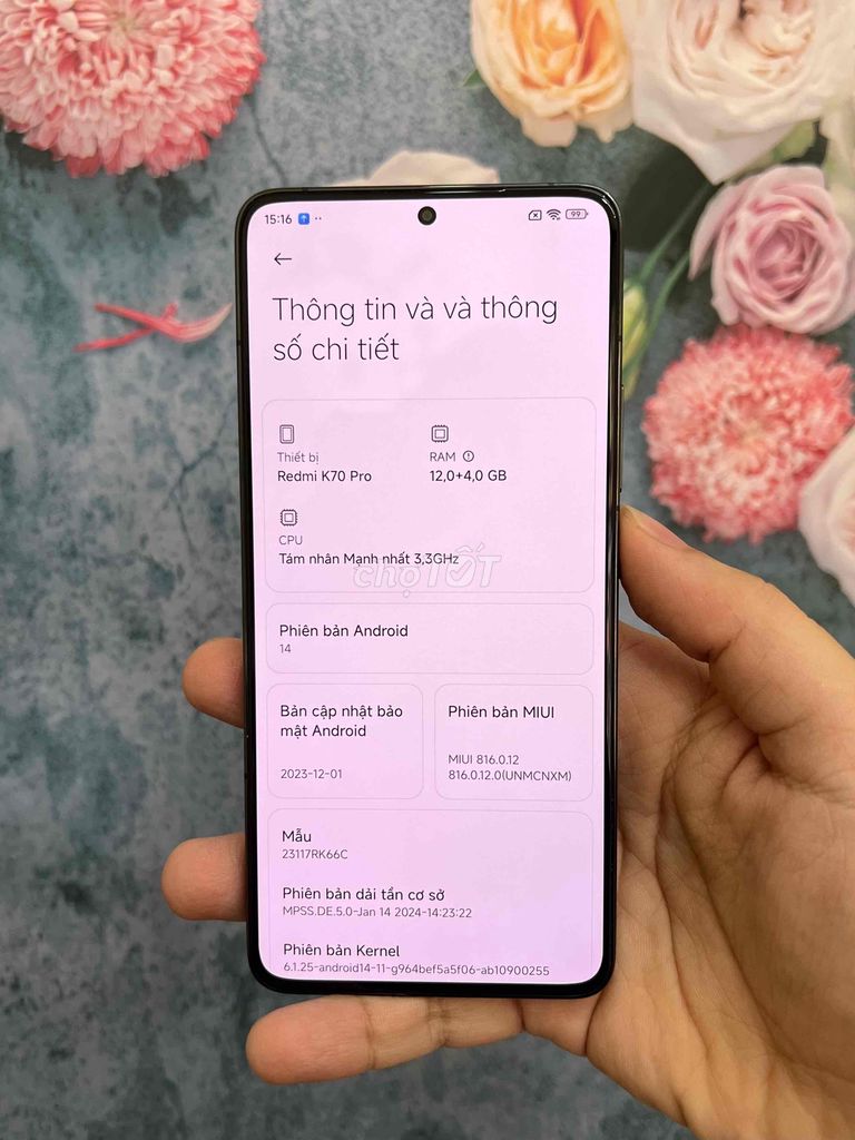 Xiaomi K70 Pro 12/256Gb BH 6th có trả góp