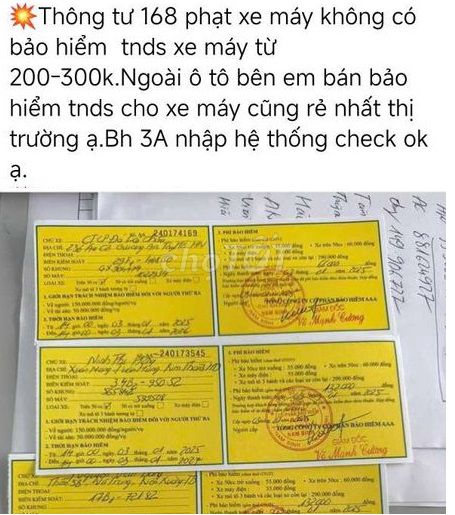 Bảo hiểm xe máy + otto