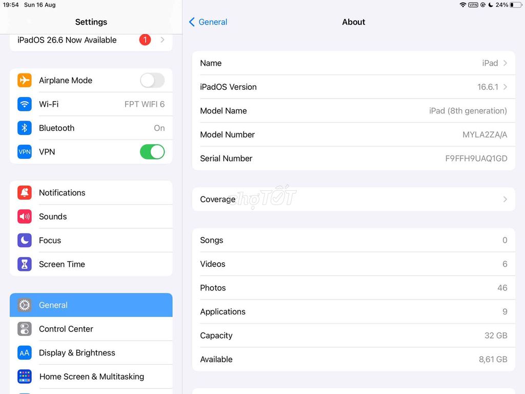 Apple iPad (8th generation) 32GB Bạc. Mua bán Máy tính bảng tại Quận Cẩm Lệ Đà Nẵng được đăng bởi Hachiko Ueno hình 1