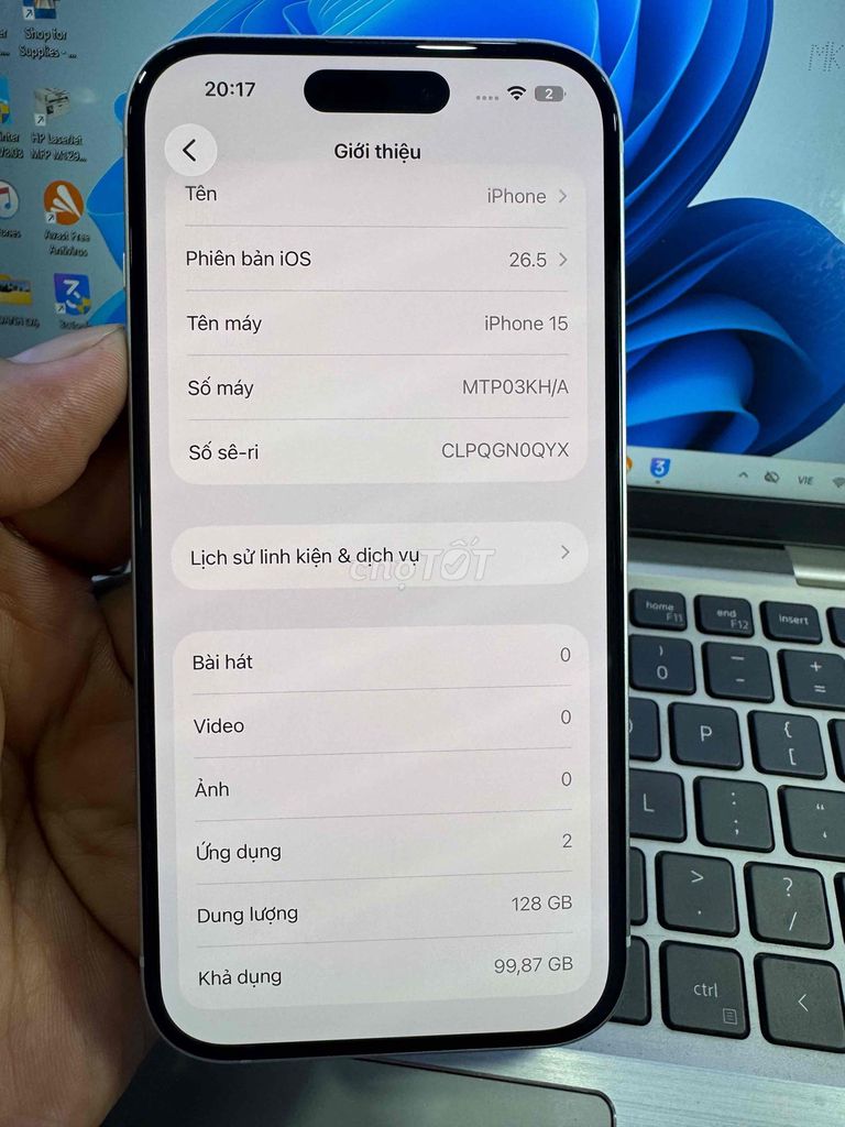 Apple iPhone 15 128GB Xanh 79%. Mua bán Điện thoại tại Quận 6 Tp Hồ Chí Minh được đăng bởi QUỐC THIÊN BÁN GÓP 0 ĐỒNG  hình 1