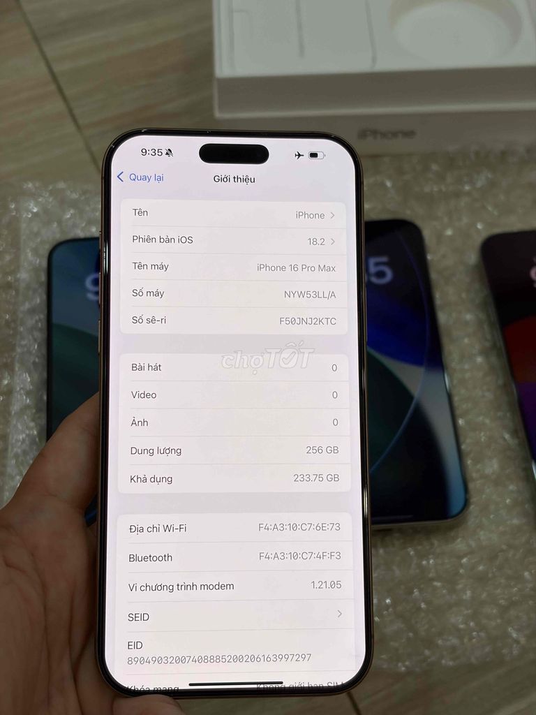 Apple iPhone 16 Pro Max 256GB Mỹ 99.9%. Mua bán Điện thoại tại Thành phố Biên Hòa Đồng Nai được đăng bởi Bùi thị diễm châu hình 1