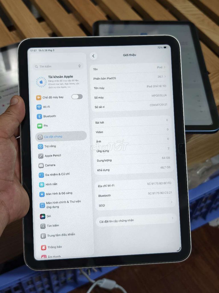 Apple iPad Gen 10 64GB Bạc. Mua bán Máy tính bảng tại Quận Hà Đông Hà Nội được đăng bởi Minh Quang hình 1
