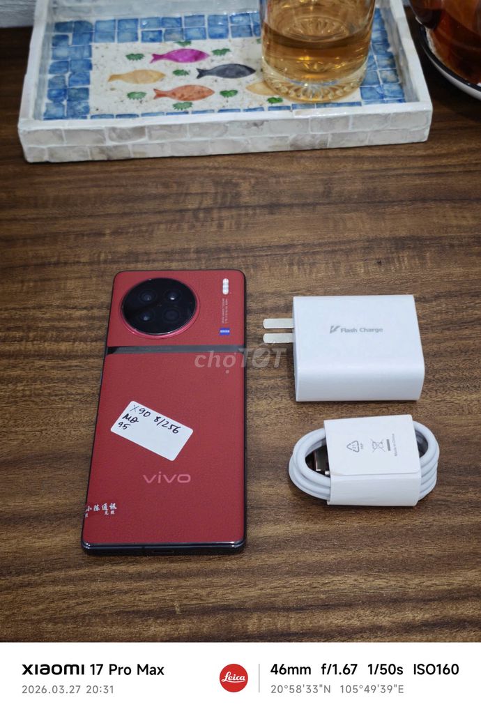 Vivo X90 5G 8/256 Đỏ sạc 80w flash có ship COD. Mua bán Điện thoại tại Quận Hoàng Mai Hà Nội được đăng bởi Trần Ngọc Hiếu hình 1