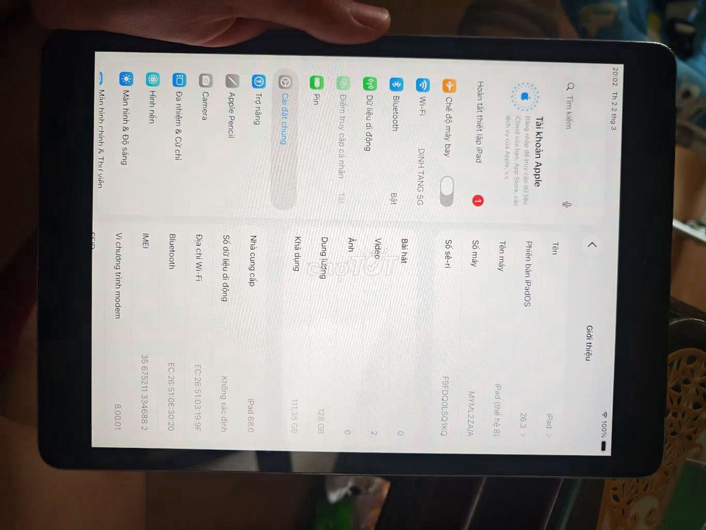 Apple iPad Gen 8 128GB 4G Xám. Mua bán Máy tính bảng tại Quận Ngũ Hành Sơn Đà Nẵng được đăng bởi Nhóm 14- Trần Đình Thắng hình 1