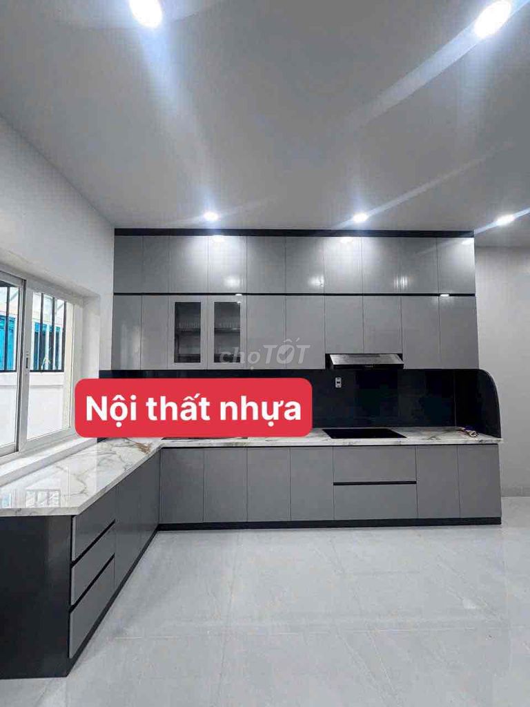 Tủ bếp Nhựa cao cấp Xám. Mua bán Tủ, kệ gia đình tại Quận Bình Thạnh Tp Hồ Chí Minh được đăng bởi Nội Thất Phúc Trường An hình 1