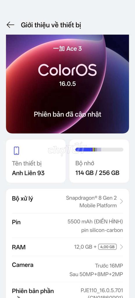 OnePlus Ace 3 12/56GB tím. Mua bán Điện thoại tại Thành phố Hòa Bình Hòa Bình được đăng bởi Anh Liên hình 1