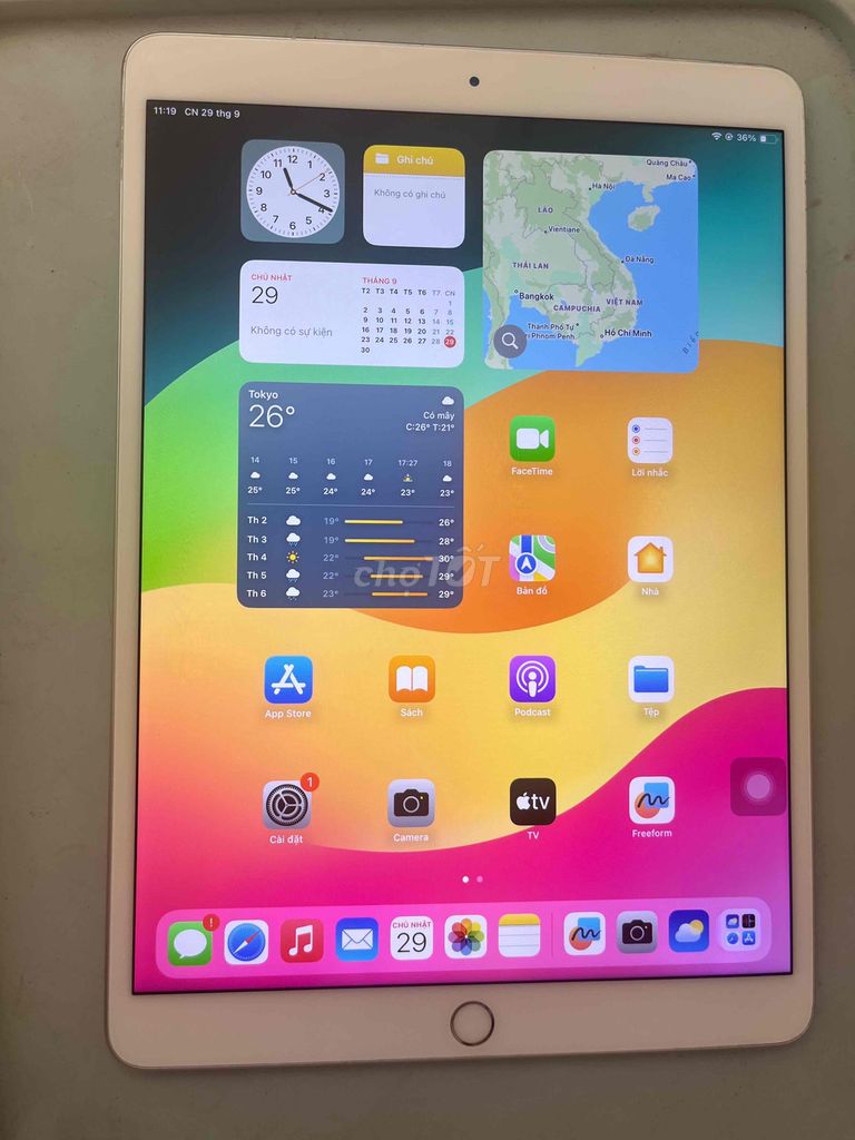 ipad pro 10.5 bản 256Gb-4G màu bạc máy đẹp cần ban