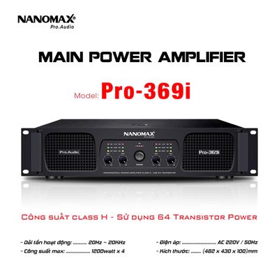 Main công suất nanomax pro-369i 4 kênh cao cấp. Mua bán Tivi, Âm thanh tại Thành phố Buôn Ma Thuột Đắk Lắk được đăng bởi Phương Lâm Audio