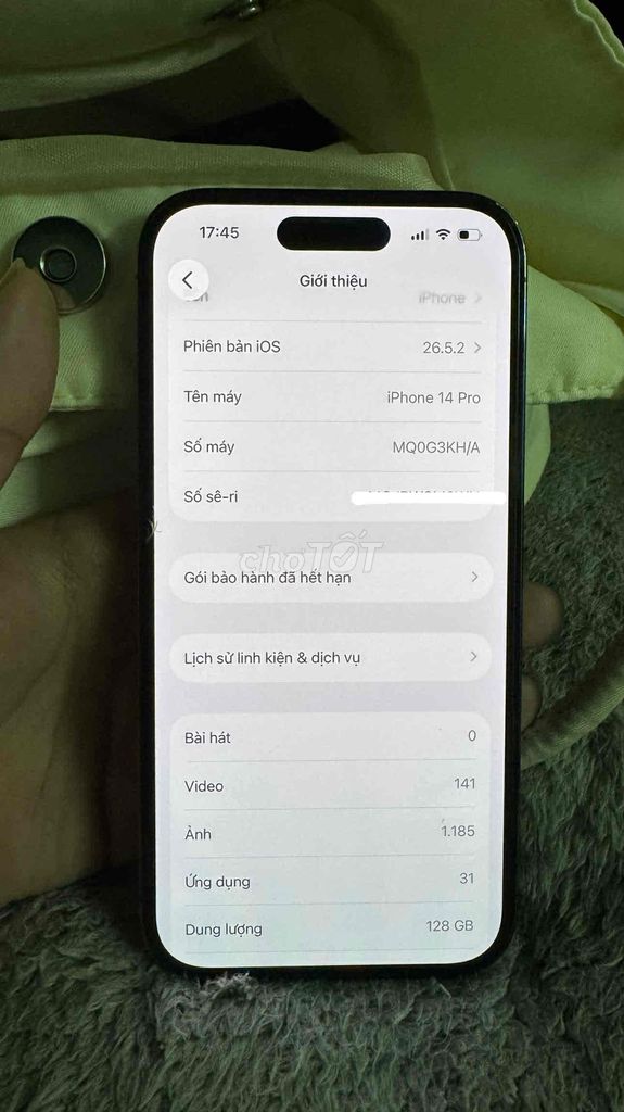 Apple iPhone 14 Pro máy rin 128GB Tím Đã sử dụng. Mua bán Điện thoại tại Quận Cẩm Lệ Đà Nẵng được đăng bởi hoai dung hình 1