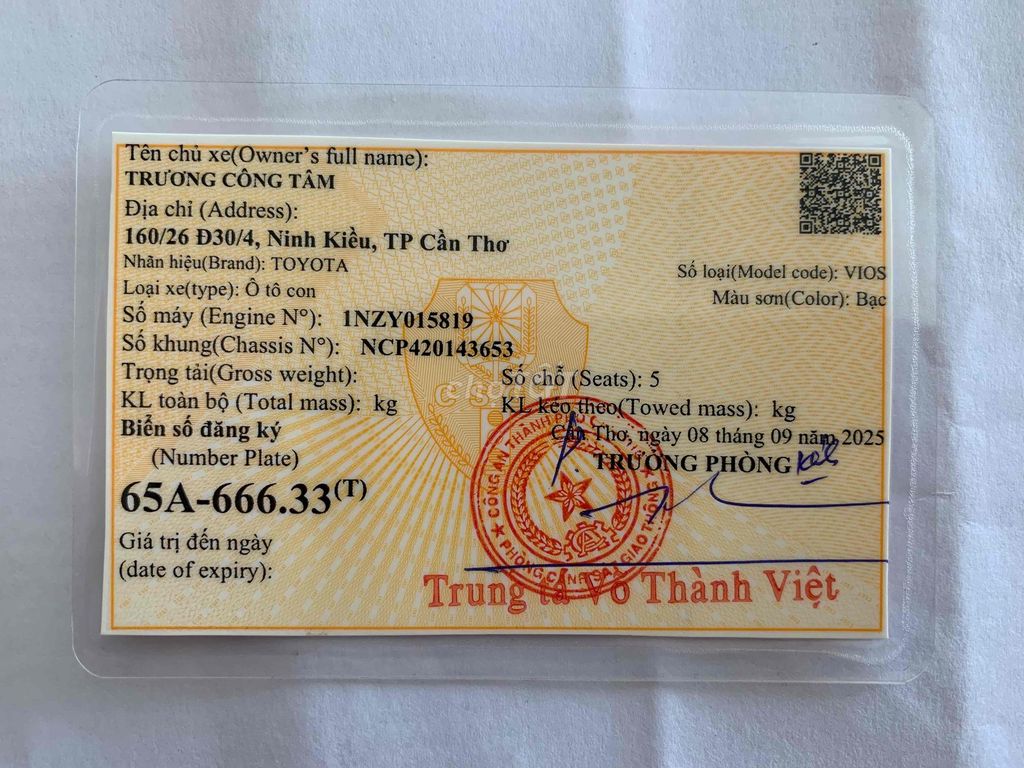 Toyota Vios 2009 1.5E AT nhập khẩu. Mua bán Ô tô tại undefined undefined được đăng bởi Trương Công Tâm hình 11