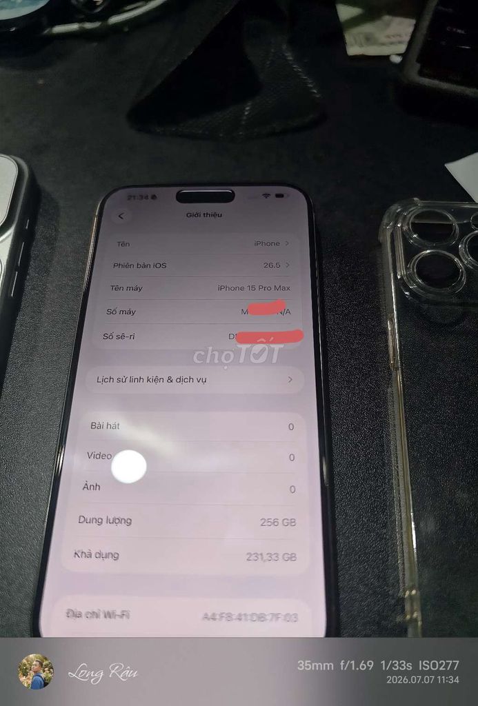 Apple iPhone 15 Pro Max 256GB Titan tự nhiên. Mua bán Điện thoại tại Huyện Vĩnh Cửu Đồng Nai được đăng bởi Long  hình 1