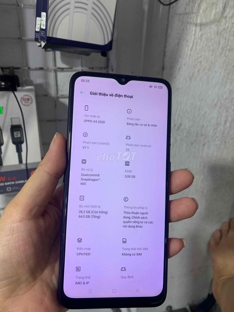 Oppo A5 2020 64GB Đen. Mua bán Điện thoại tại Quận Bình Tân Tp Hồ Chí Minh được đăng bởi Đường Minh hình 1