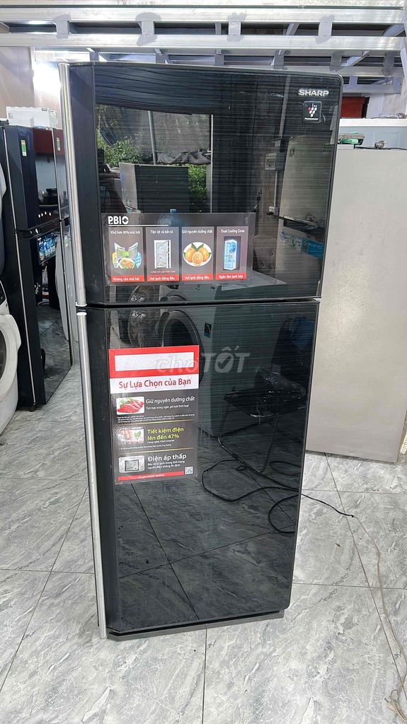 Tủ lạnh Sharp 400 lít Mặt gương Đen. Mua bán Tủ lạnh tại Quận Long Biên Hà Nội được đăng bởi Tuan anh hình 1