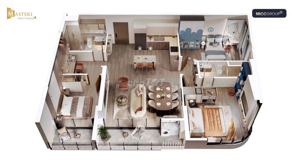 Căn Hộ Chung Cư 3PN 112,7m Masteri Vinhomes OCP2. Mua bán căn hộ/chung cư tại Huyện Văn Giang Hưng Yên được đăng bởi Nguyễn Văn Linh hình 2