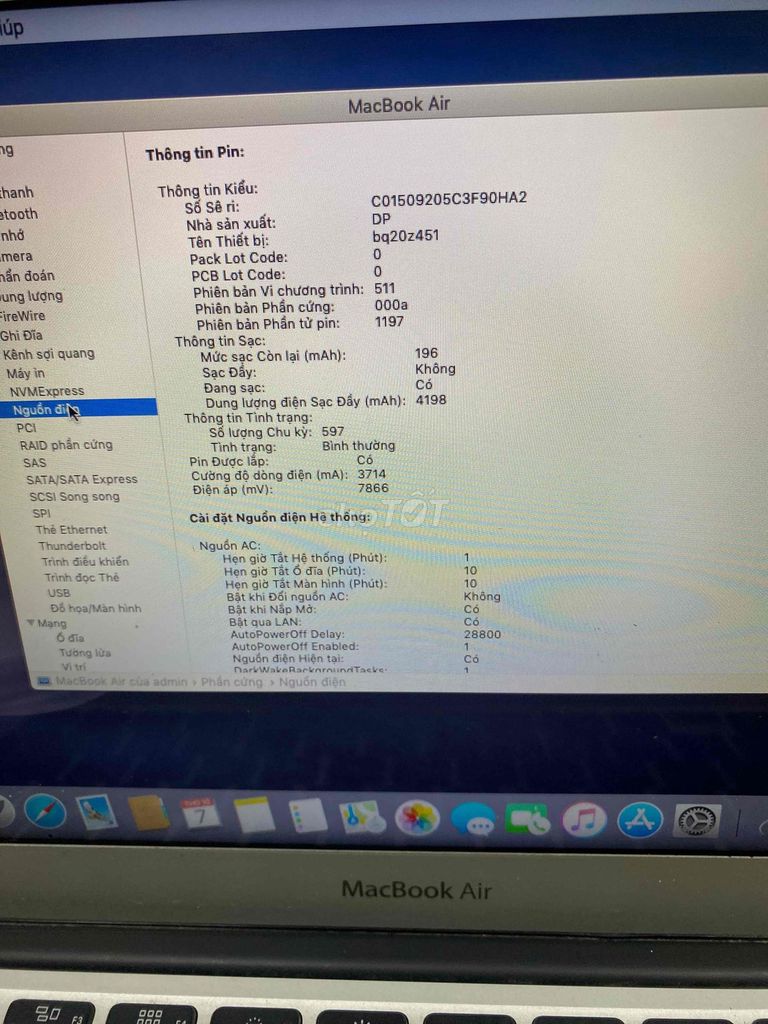 macbook air 2015 i5 ram 4 ssd 128 màn 11.6 inh. Mua bán Laptop tại Quận Hoàng Mai Hà Nội được đăng bởi Mac98 hình 5