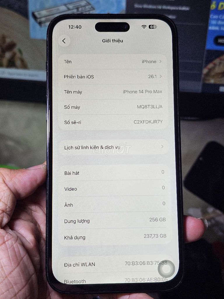  iPhone 14 Pro Max 256GB LLA mỹ lướt web treo game. Mua bán Điện thoại tại Quận 8 Tp Hồ Chí Minh được đăng bởi Thiên Hòa mobile  hình 1