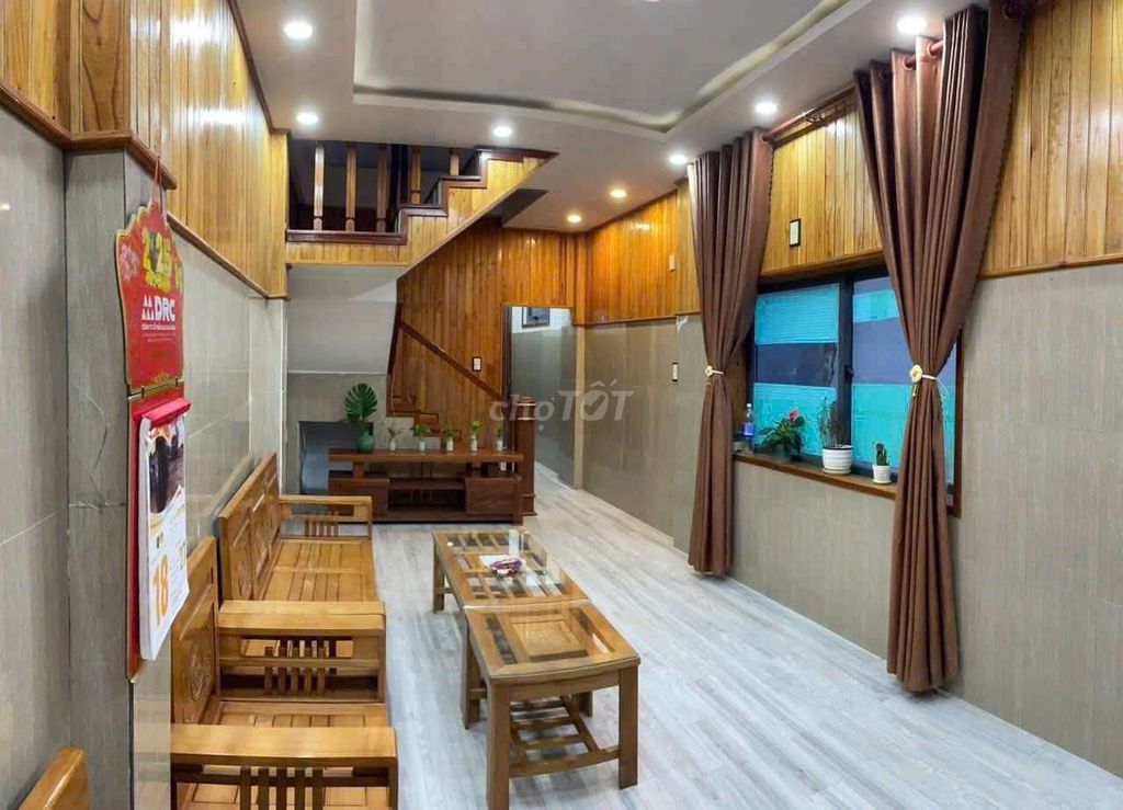 Nhà 2 mặt kiệt: ông ích khiêm - 3 phòng - đủ nội thất
