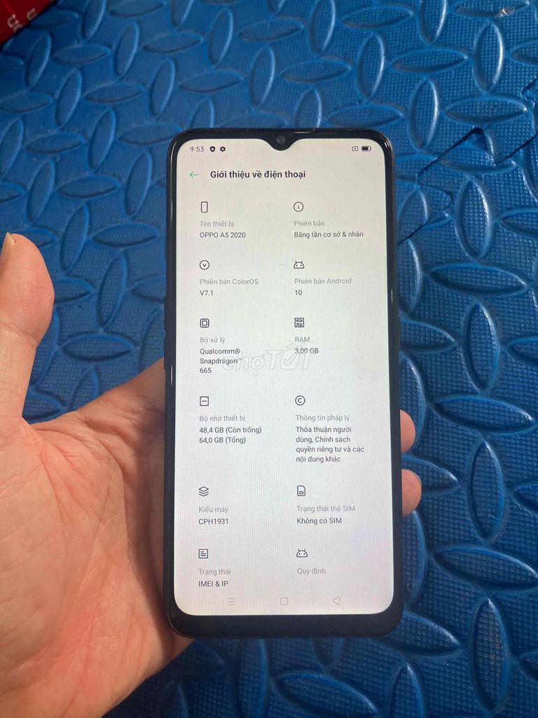 Bán Máy.Oppo.A5 zin xấu pin 5000. Mua bán Điện thoại tại Quận Hà Đông Hà Nội được đăng bởi Mạnh Mobile hình 1