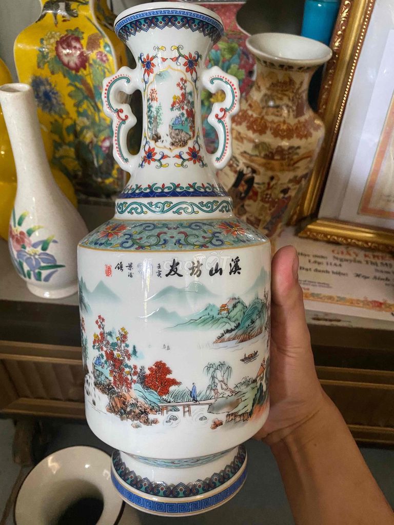 Bình trang trí gốm sứ cổ điển cao 27. Mua bán Đồ sưu tầm, đồ cổ tại Huyện Kế Sách Sóc Trăng được đăng bởi thanh nguyen hình 1