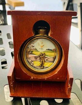 Đồng hồ quả quít Fossil đồng dial bạc limited độc
