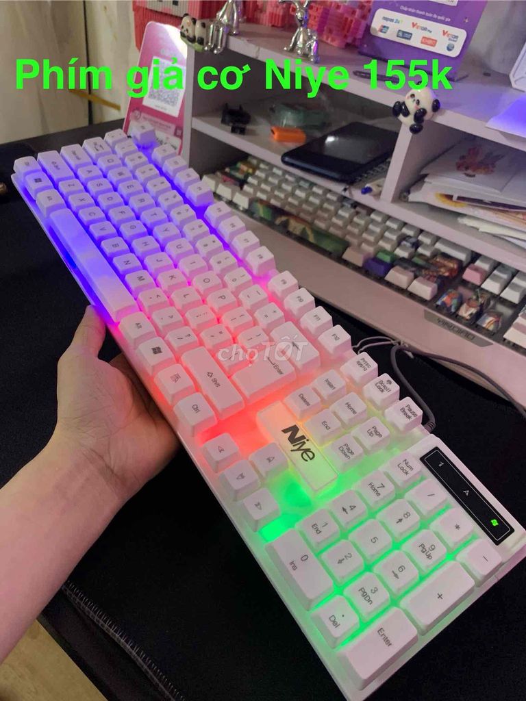 Bàn phím cơ Niye Trắng RGB. Mua bán Phụ kiện (Màn hình, Chuột...) tại Quận Liên Chiểu Đà Nẵng được đăng bởi Shop thanh lý phụ kiện hình 1