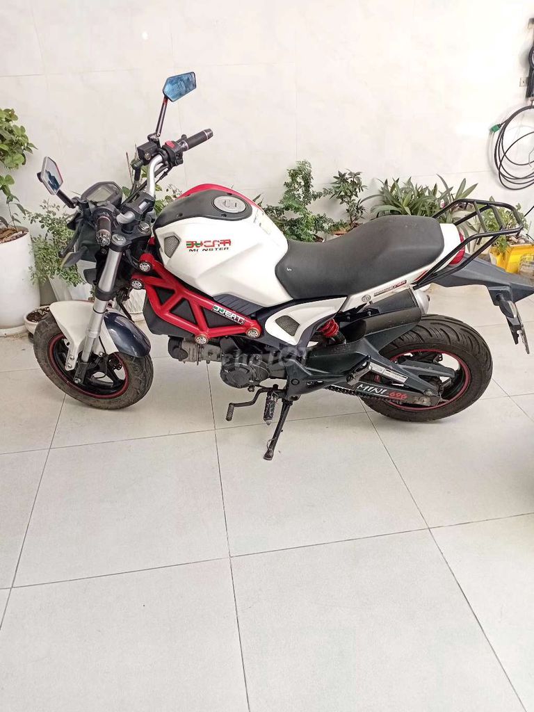 Мини-мотоцикл Ducati Monster 110 красно-белый