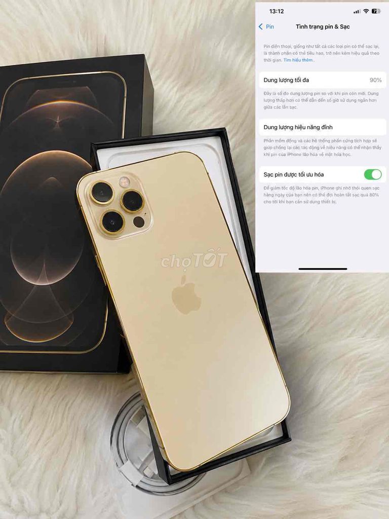 Apple iPhone 12 Pro Max 128GB Vàng 90%. Mua bán Điện thoại tại Huyện Hóc Môn Tp Hồ Chí Minh được đăng bởi Trương nhựt hình 1