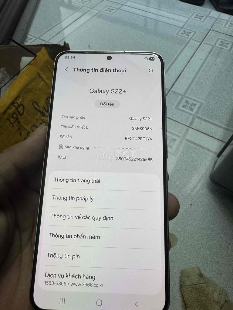 Samsung Galaxy S22+ Bạc. Mua bán Điện thoại tại Quận 7 Tp Hồ Chí Minh được đăng bởi An hình 1