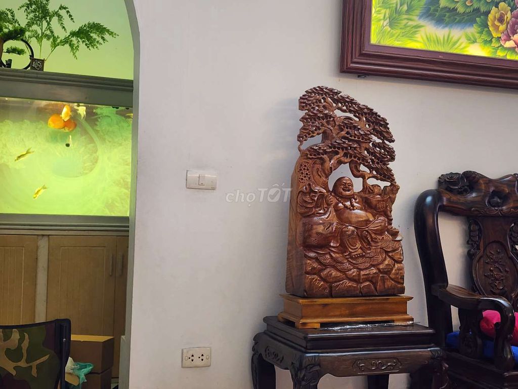 Tượng Di Lặc Gỗ Vân đẹp 90cm. Mua bán Đồ sưu tầm, đồ cổ tại Quận Thanh Xuân Hà Nội được đăng bởi Nguyễn Nhung hình 1
