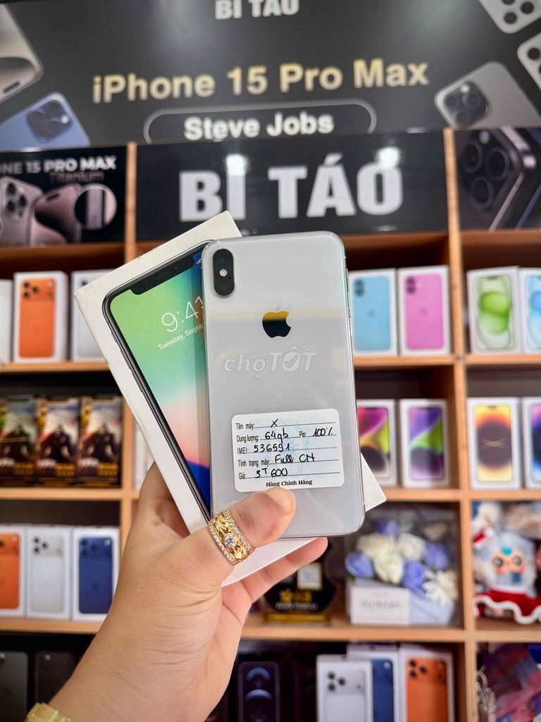 Apple iPhone X 64GB Bạc Đã sử dụng. Mua bán Điện thoại tại Thành phố Long Xuyên An Giang được đăng bởi Bi Táo Store hình 1